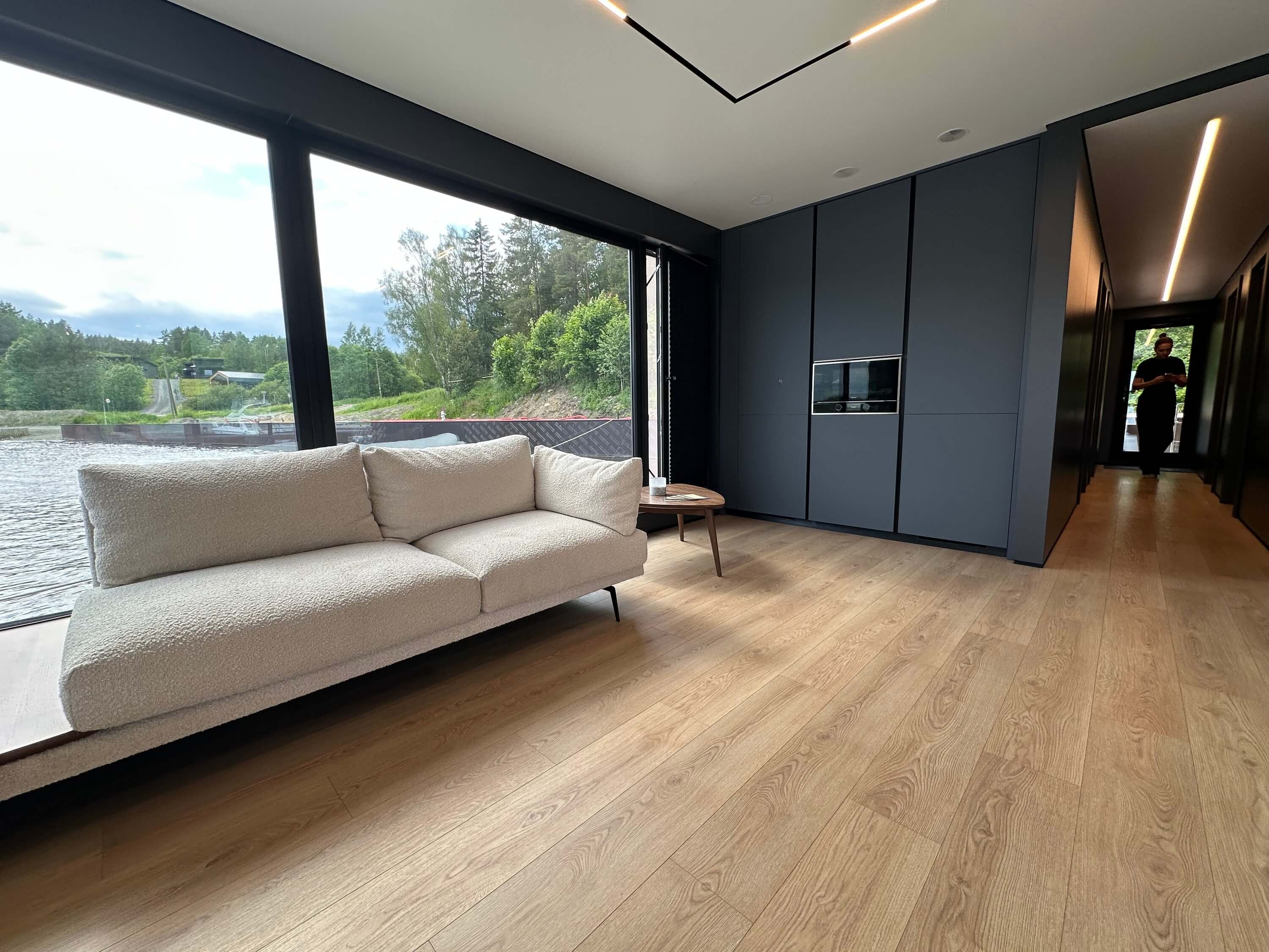 Ламинат светлый для гостиной хаусбота
